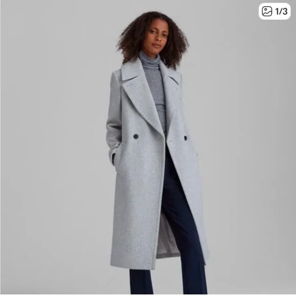 Club Monaco Daylina Light Gray wool Coat - Picture 1 of 6